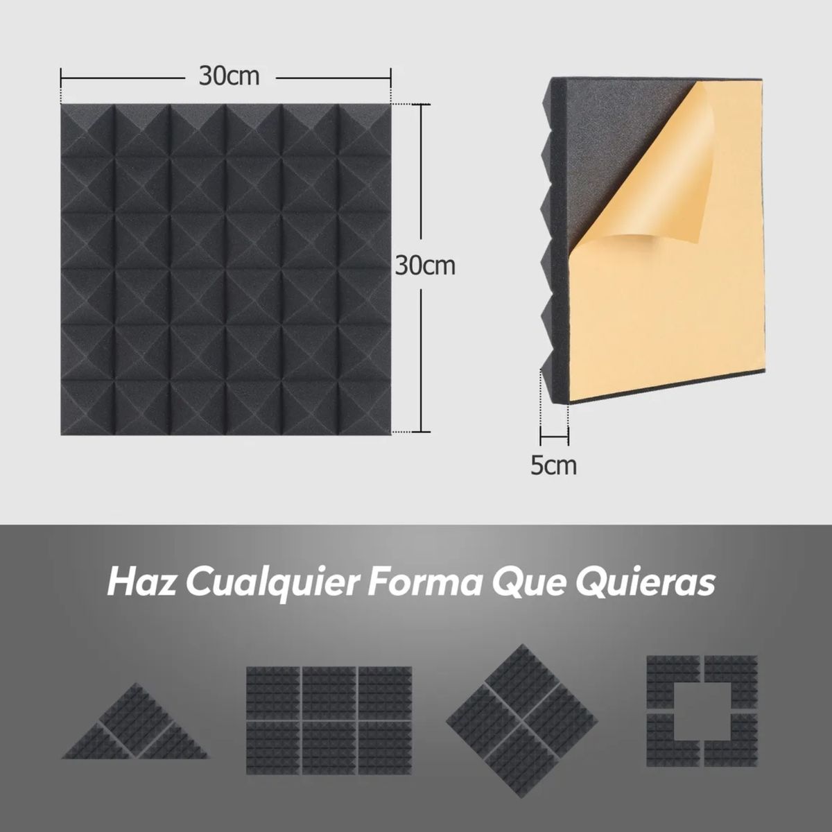 KINDA NICE - Reducción De Ruido De Absorción De Sonido De Algodón 24 Piez