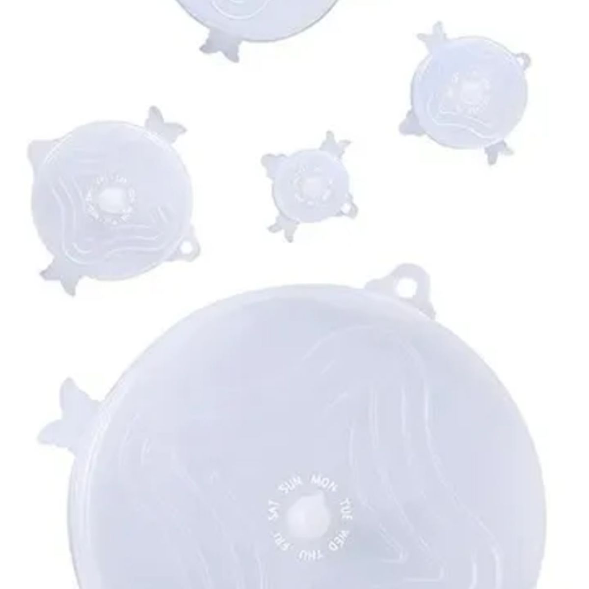 GENERICO - Set de 5 Tapas de Silicona Elásticas Reutilizables