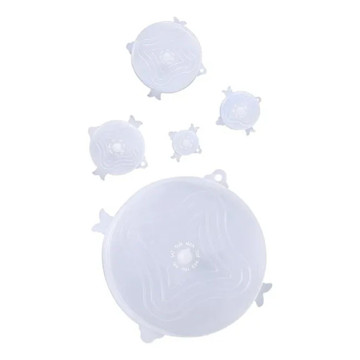 GENERICO - Set de 5 Tapas de Silicona Elásticas Reutilizables