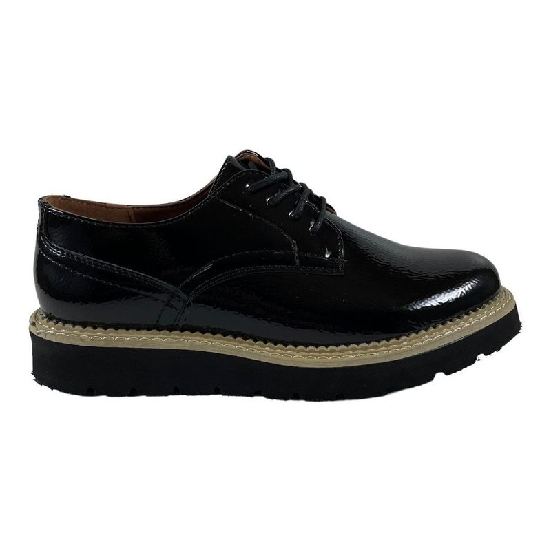 VIA UNO - Zapato Charol Negro Mujer Via Uno Modelo 12085501