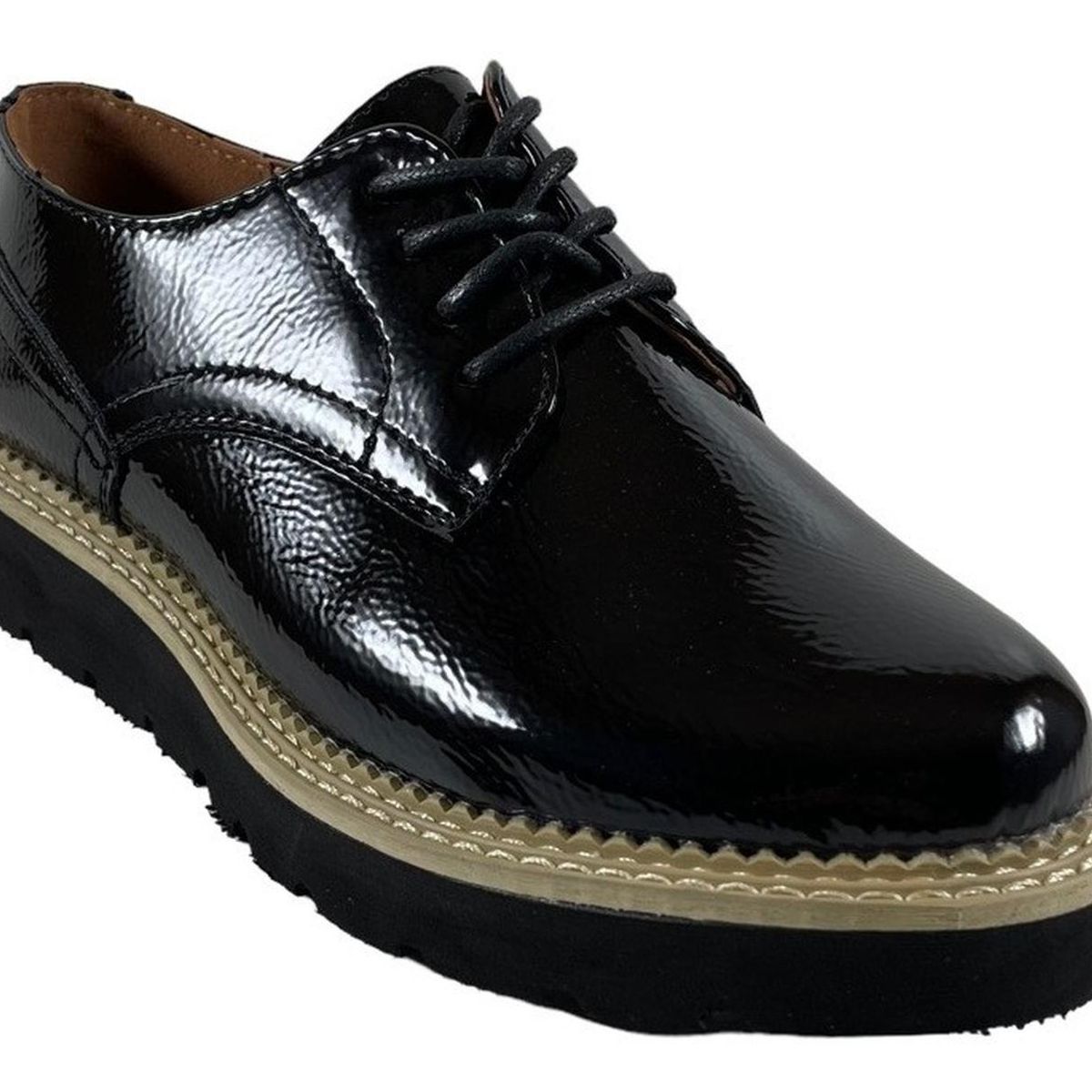 VIA UNO - Zapato Charol Negro Mujer Via Uno Modelo 12085501