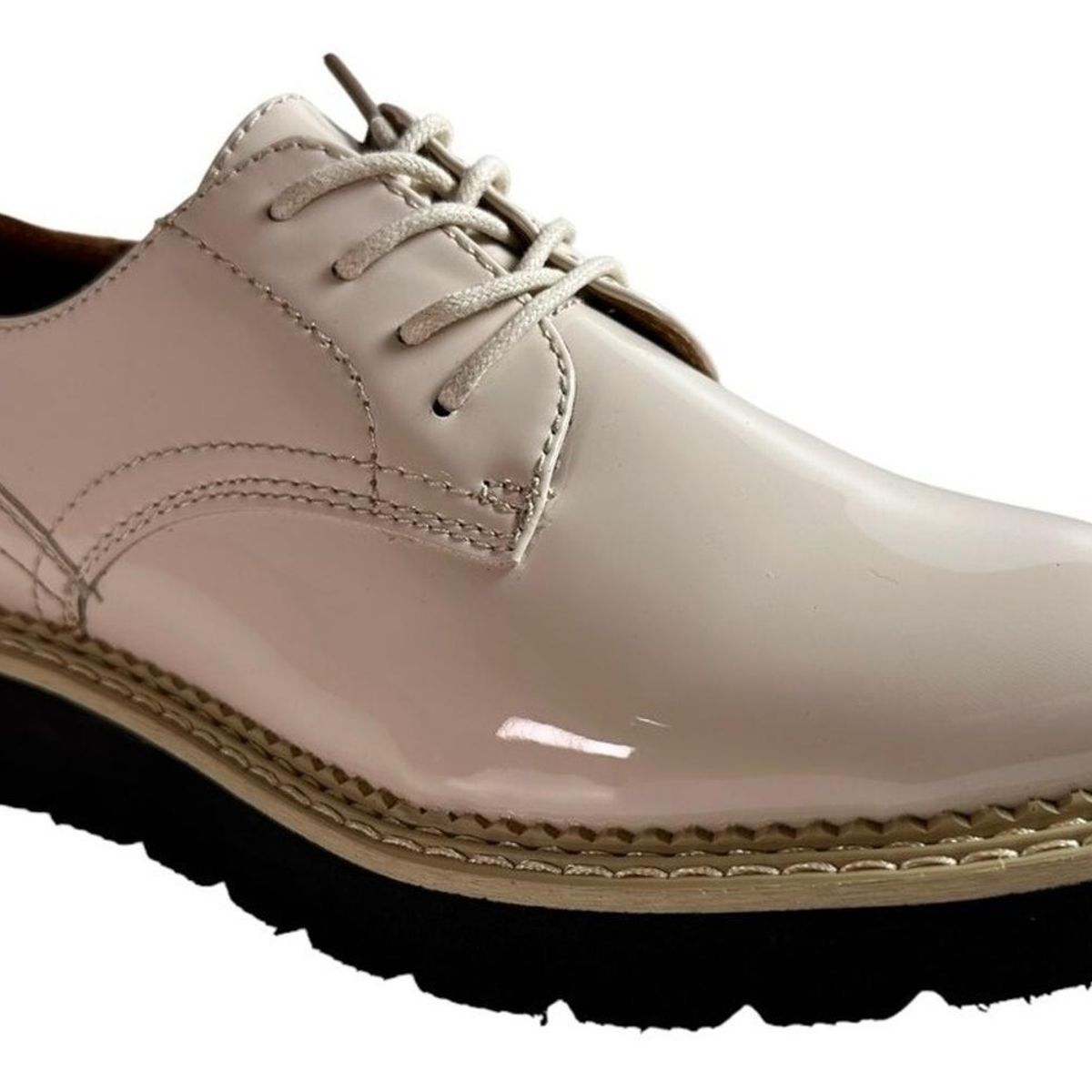 VIA UNO - Zapato Charol Beige Mujer Via Uno Modelo 12085501