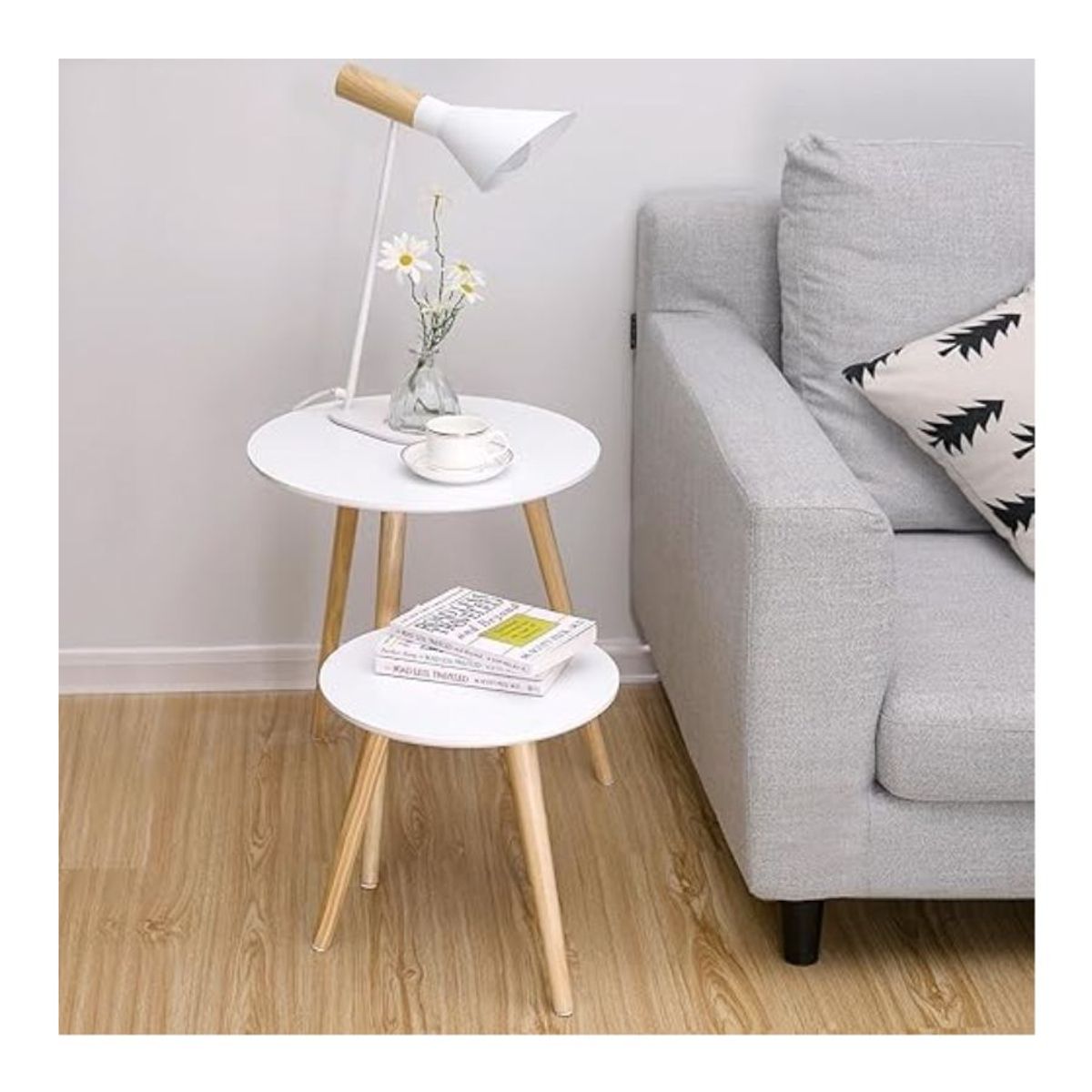 GENERICO - Juego 2 Mesas Redondas Mesas Auxiliares