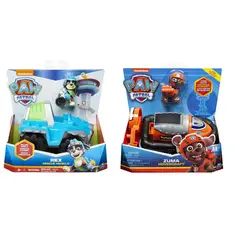 PAW PATROL - Pack Vehículo Básico Rex + Zuma