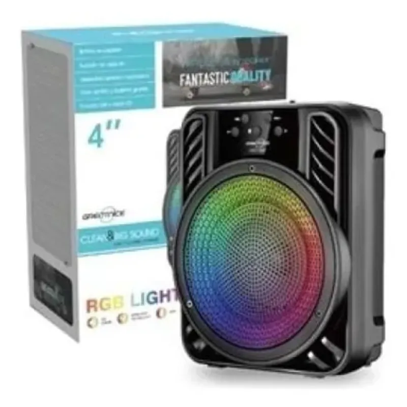 GENERICO - Parlante Portátil Bluetooth GTS-1547 Luz RGB LED Rítmica