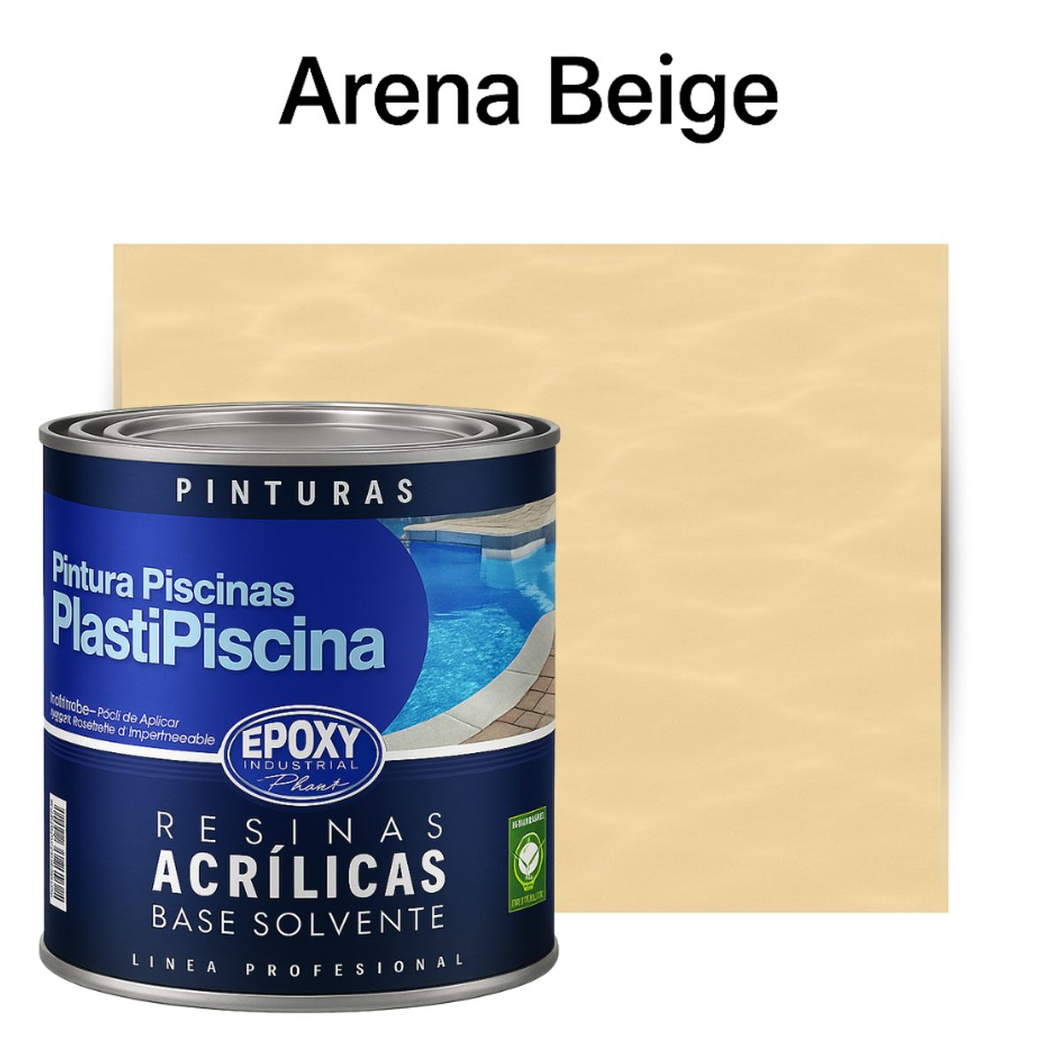 EPOXY - PINTURA PISCINA - PLASTIPISCINA - 1L TONO Arena Beige