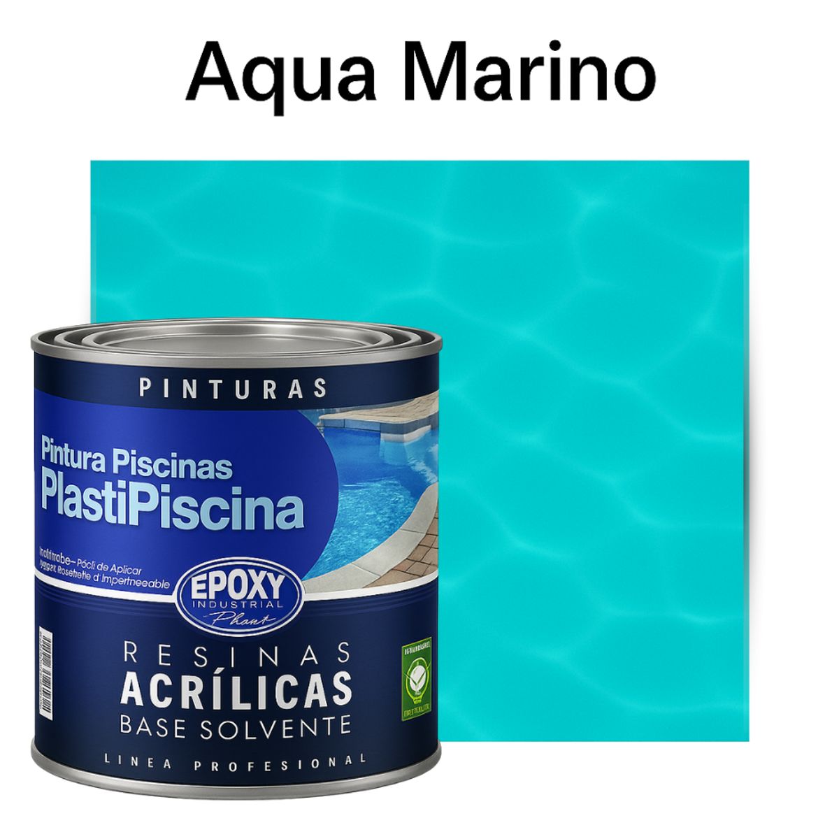 EPOXY - PINTURA PISCINA - PLASTIPISCINA - 1L TONOS Aqua Marino