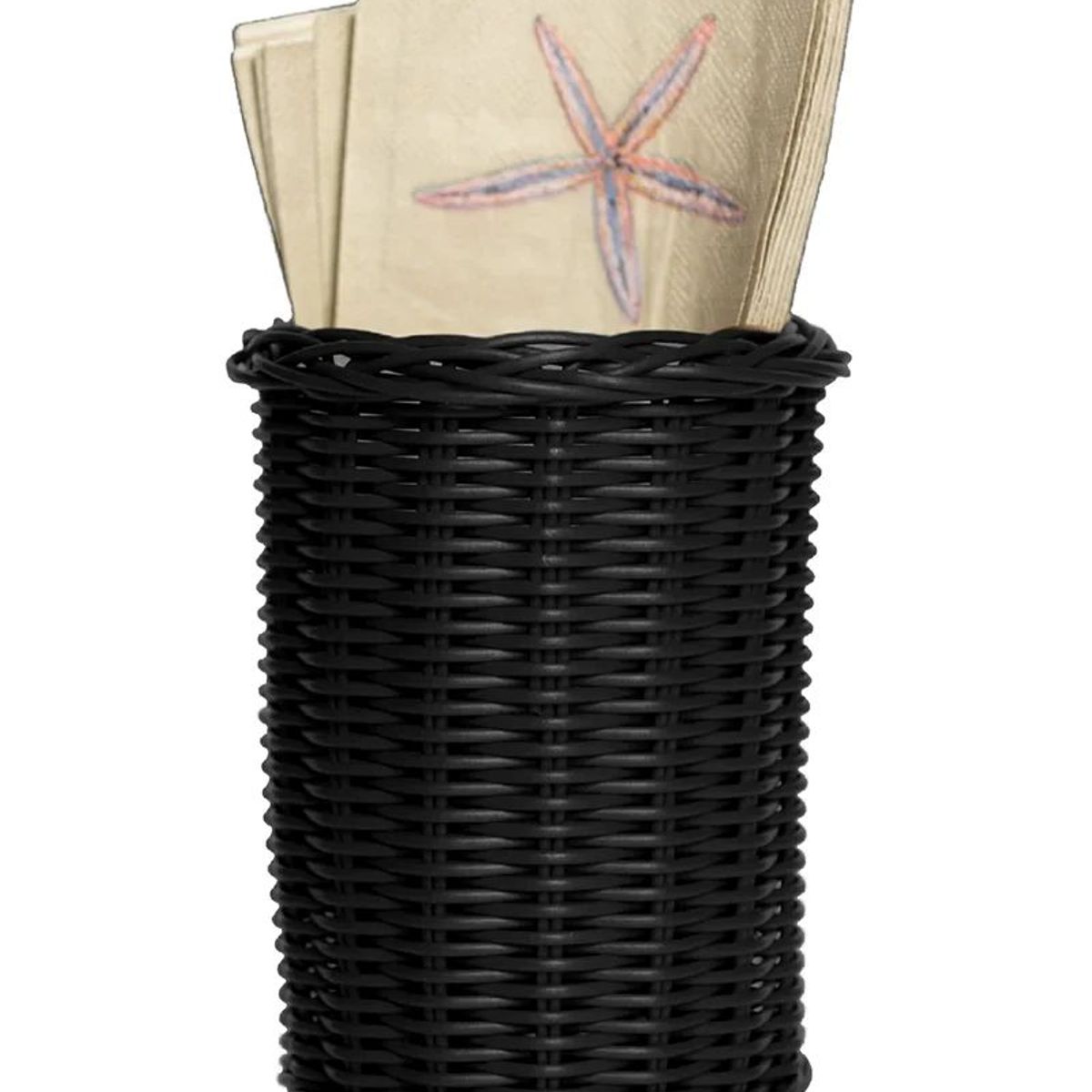 TEMPODECO - Porta Cubiertos  Servilletas  Utensilios Black