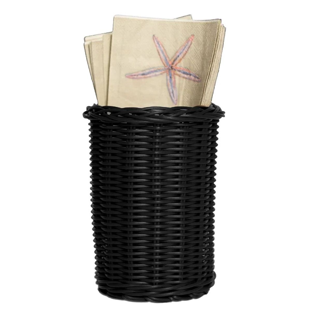 TEMPODECO - Porta Cubiertos  Servilletas  Utensilios Black