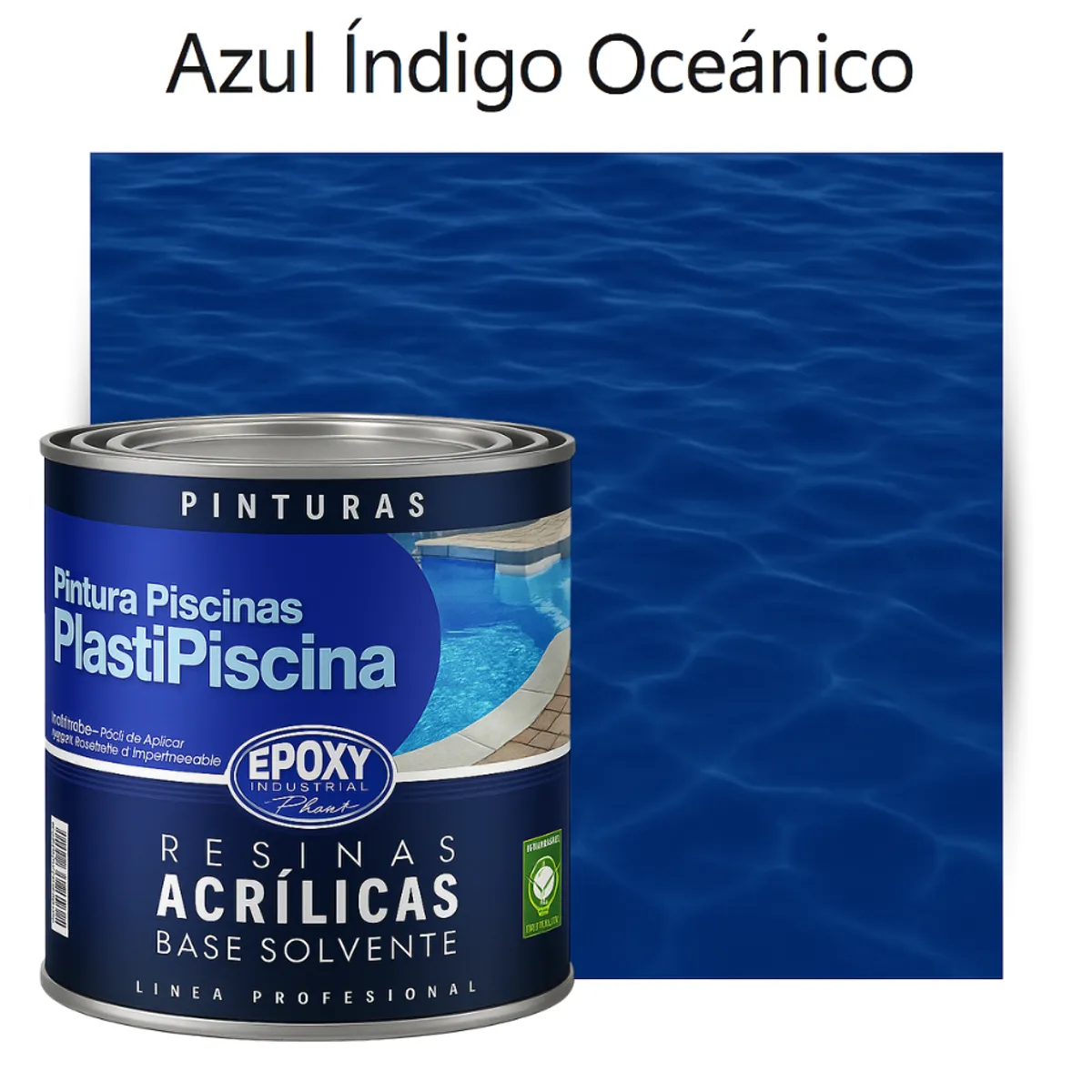 EPOXY - PINTURA PISCINA - PLASTIPISCINA - 1L TONO Azul Índigo Oceánico