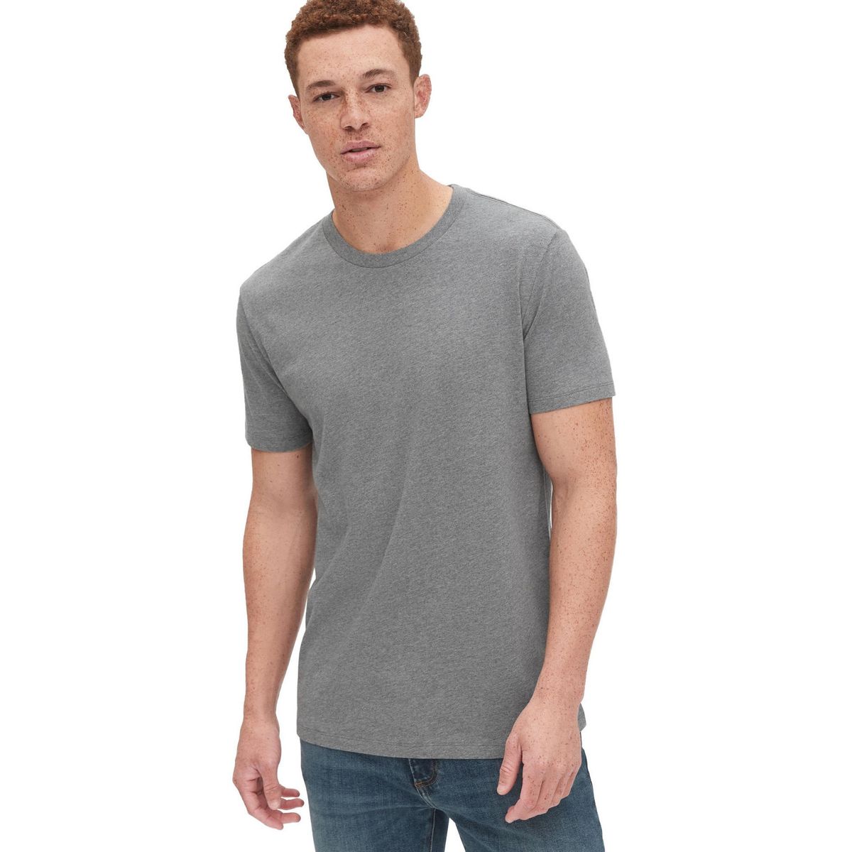 GAP - Polera Cuello Redondo Solida Gris GAP
