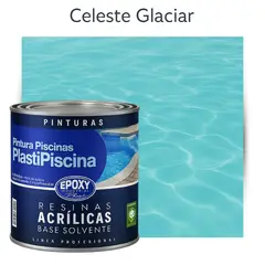 EPOXY - PINTURA PISCINA - PLASTIPISCINA - 1L TONO Celeste Glaciar