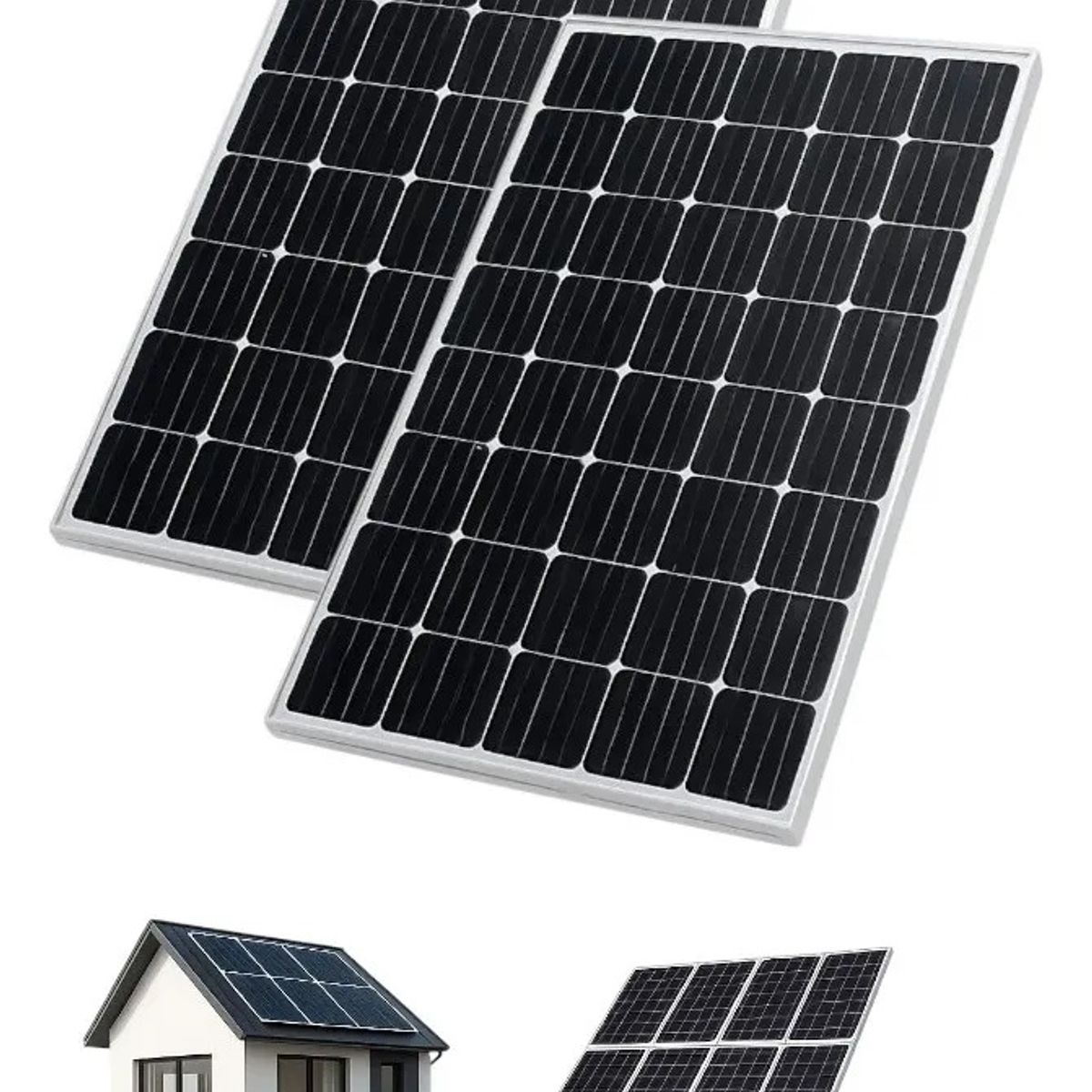 GENERICO - X2 Panel Solar 50w 12v Celdas Monocristalino