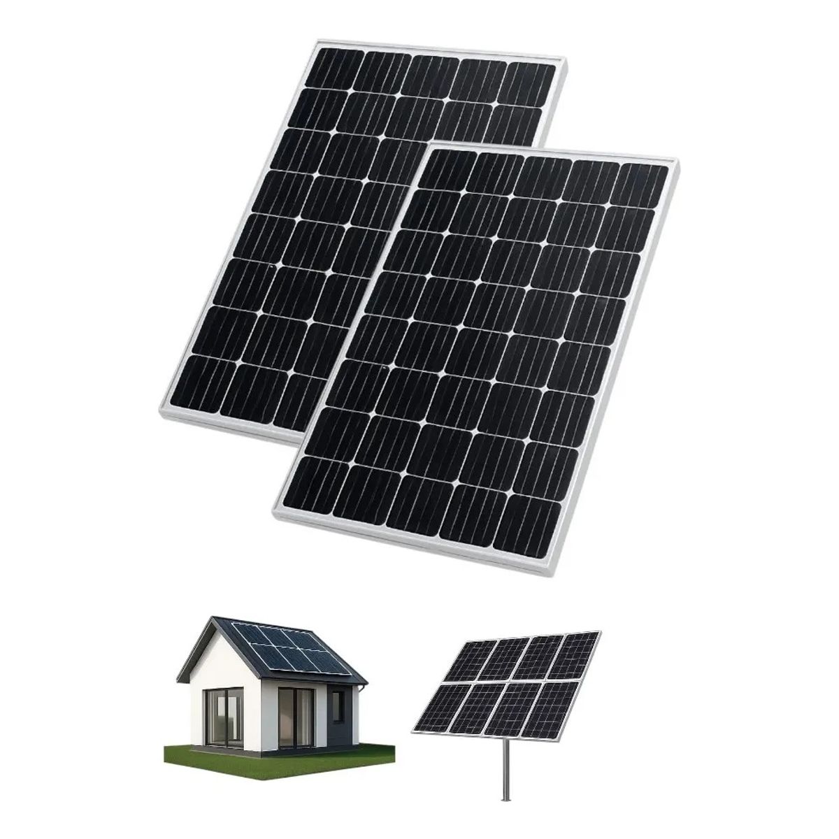 GENERICO - X2 Panel Solar 50w 12v Celdas Monocristalino