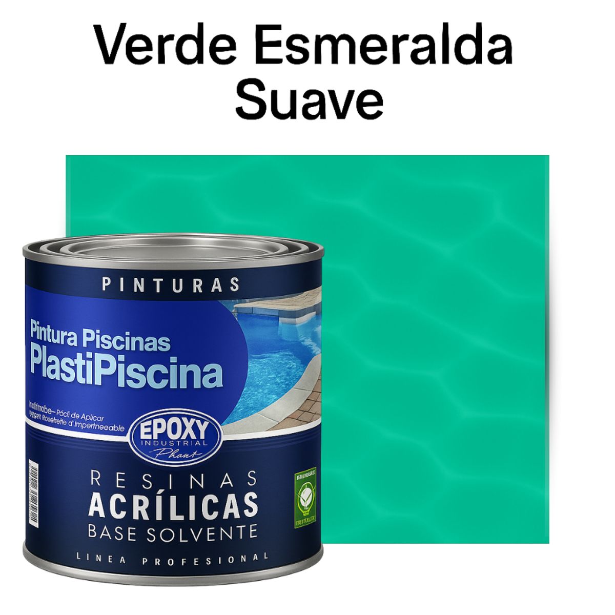 EPOXY - PINTURA PISCINA - PLASTIPISCINA - 1L TONO Verde Esmeralda