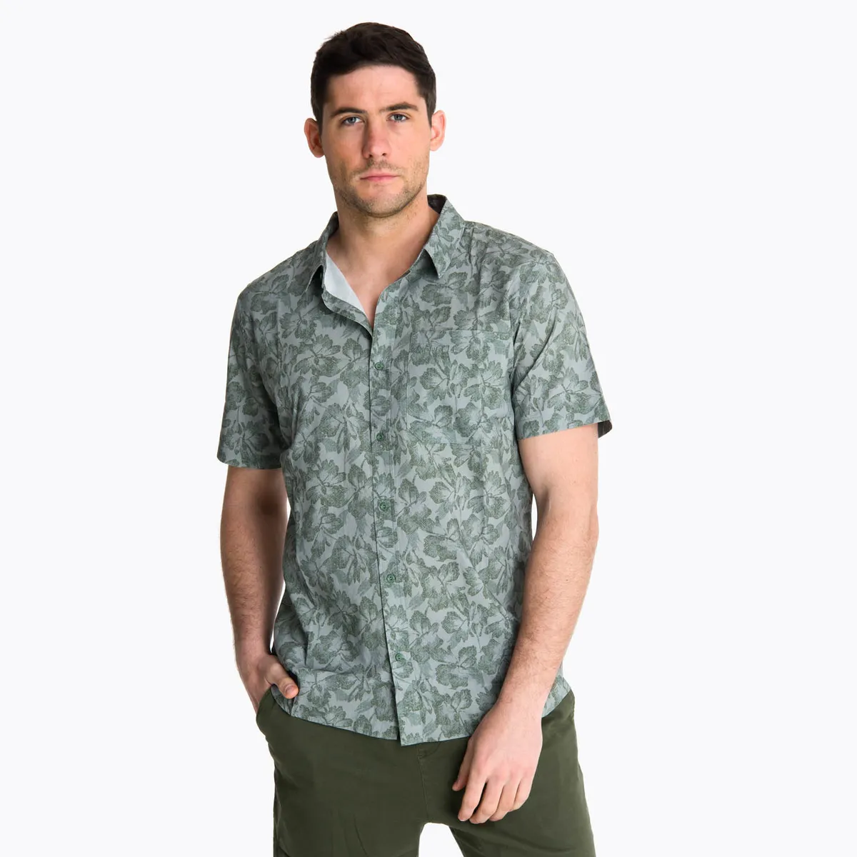 MERRELL - Camisa Manga Corta Hombre Bluff Verde MERRELL