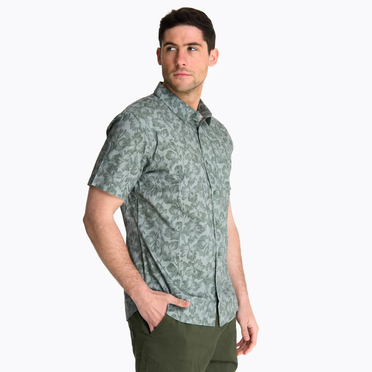 MERRELL - Camisa Manga Corta Hombre Bluff Verde MERRELL