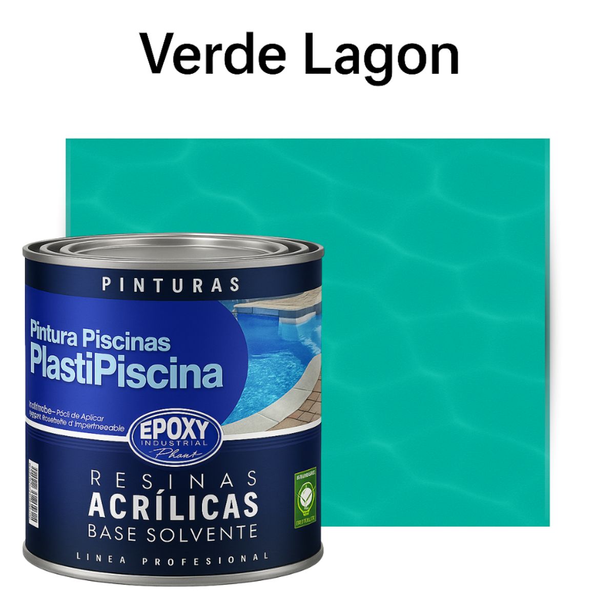 EPOXY - PINTURA PISCINA - PLASTIPISCINA - 1L TONO Verde Lagon