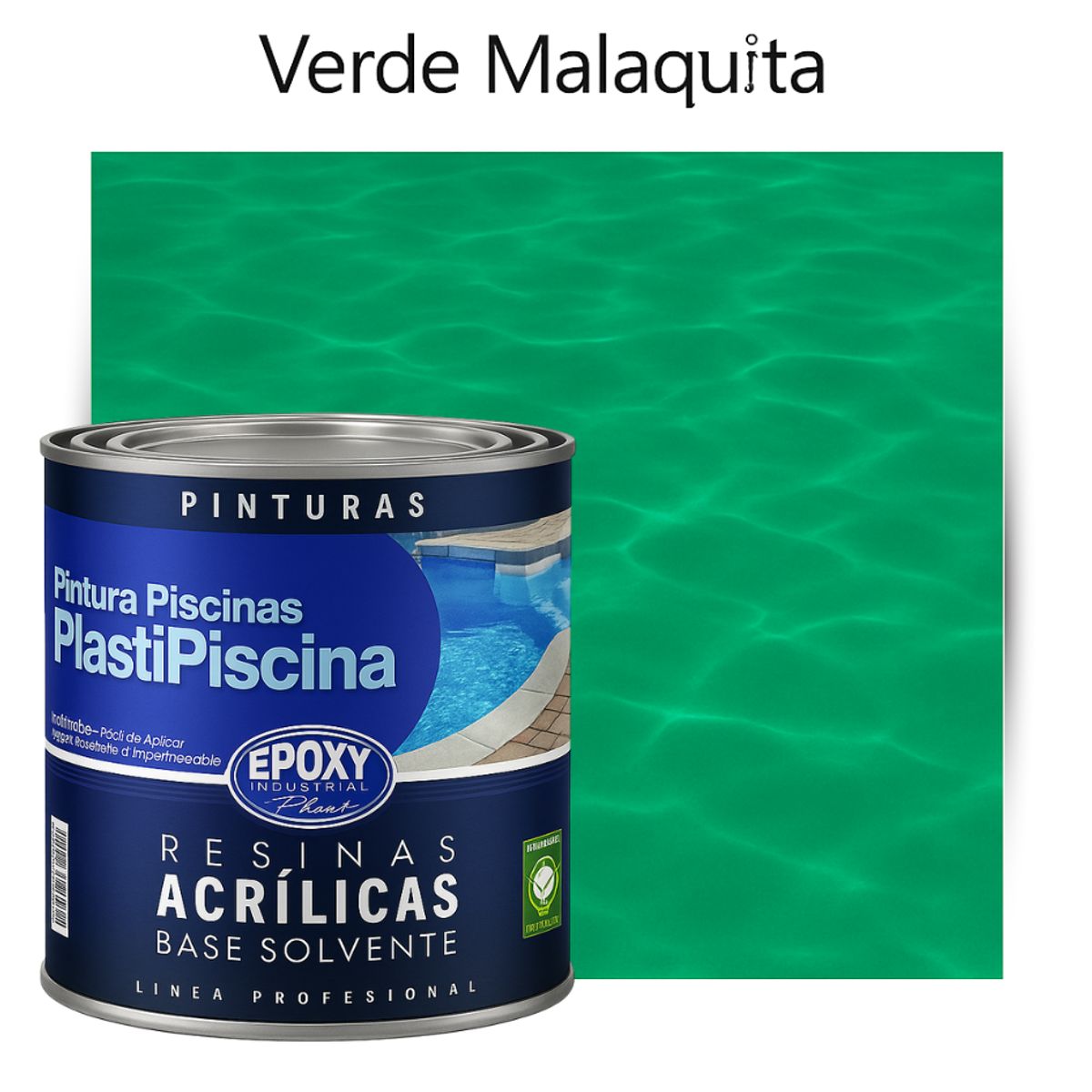 EPOXY - PINTURA PISCINA - PLASTIPISCINA - 1L TONO Verde Malaquita