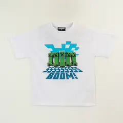 MINECRAFT - Polera Manga Corta Niño Blanco Creepers Boom