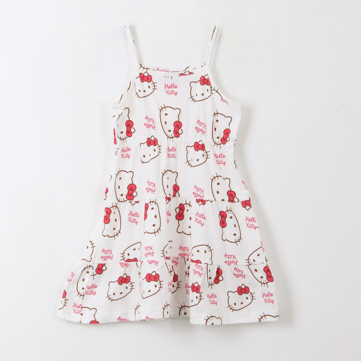 HELLO KITTY - Vestido Niña Blanco Full Print Hello Kitty