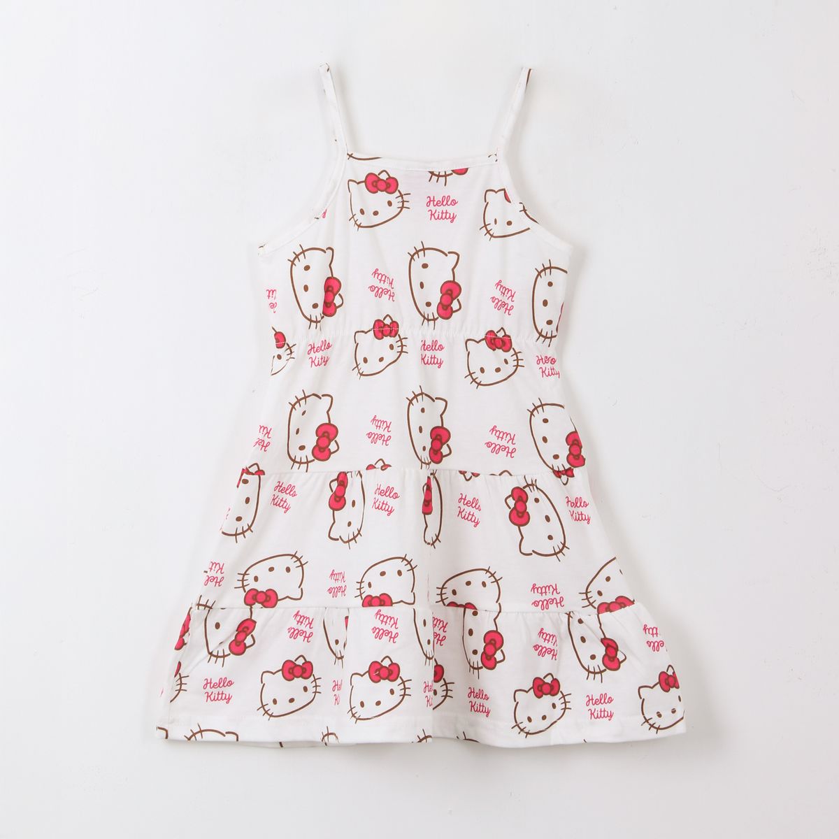 HELLO KITTY - Vestido Niña Blanco Full Print Hello Kitty