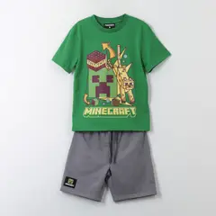 MINECRAFT - Conjunto Niño Verde Short Cordón Creeper