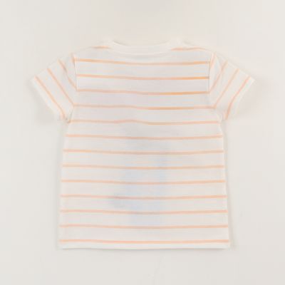 Imagen 2 del producto Polera Manga Corta Niña Blanco Rayas