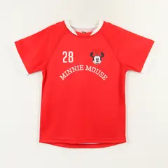 DISNEY - Polera Manga Corta Niña Rojo Fútbol Minnie