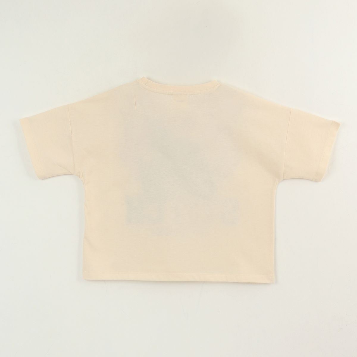 DISNEY - Polera Manga Corta Niña Beige Cara Lilo & Stitch Disney