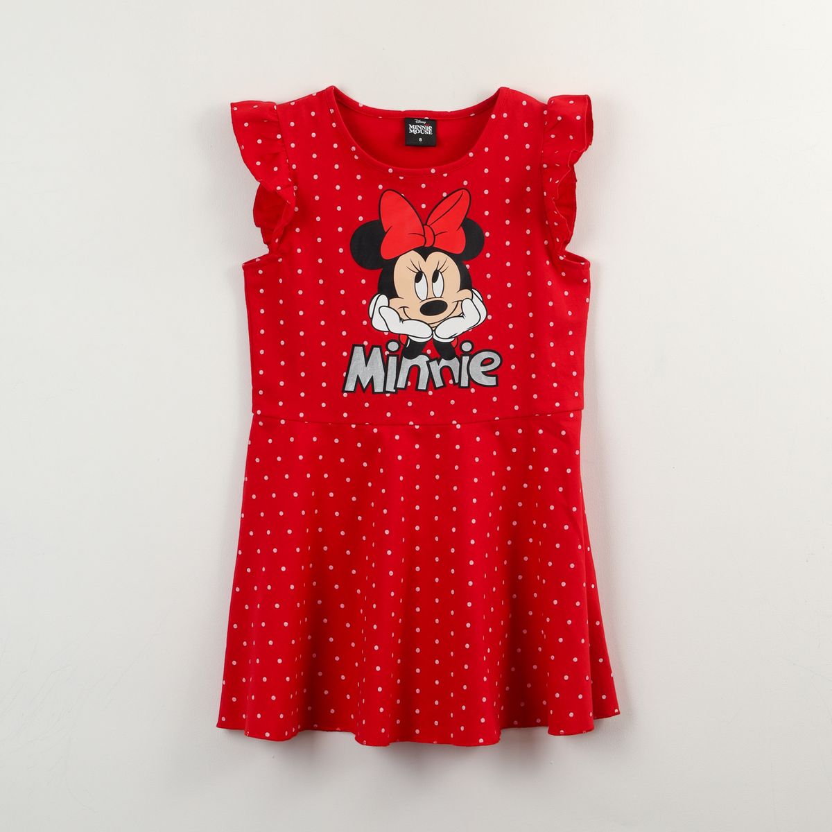 DISNEY - Vestido Niña Rojo Puntos Minnie Disney