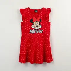 DISNEY - Vestido Niña Rojo Puntos Minnie