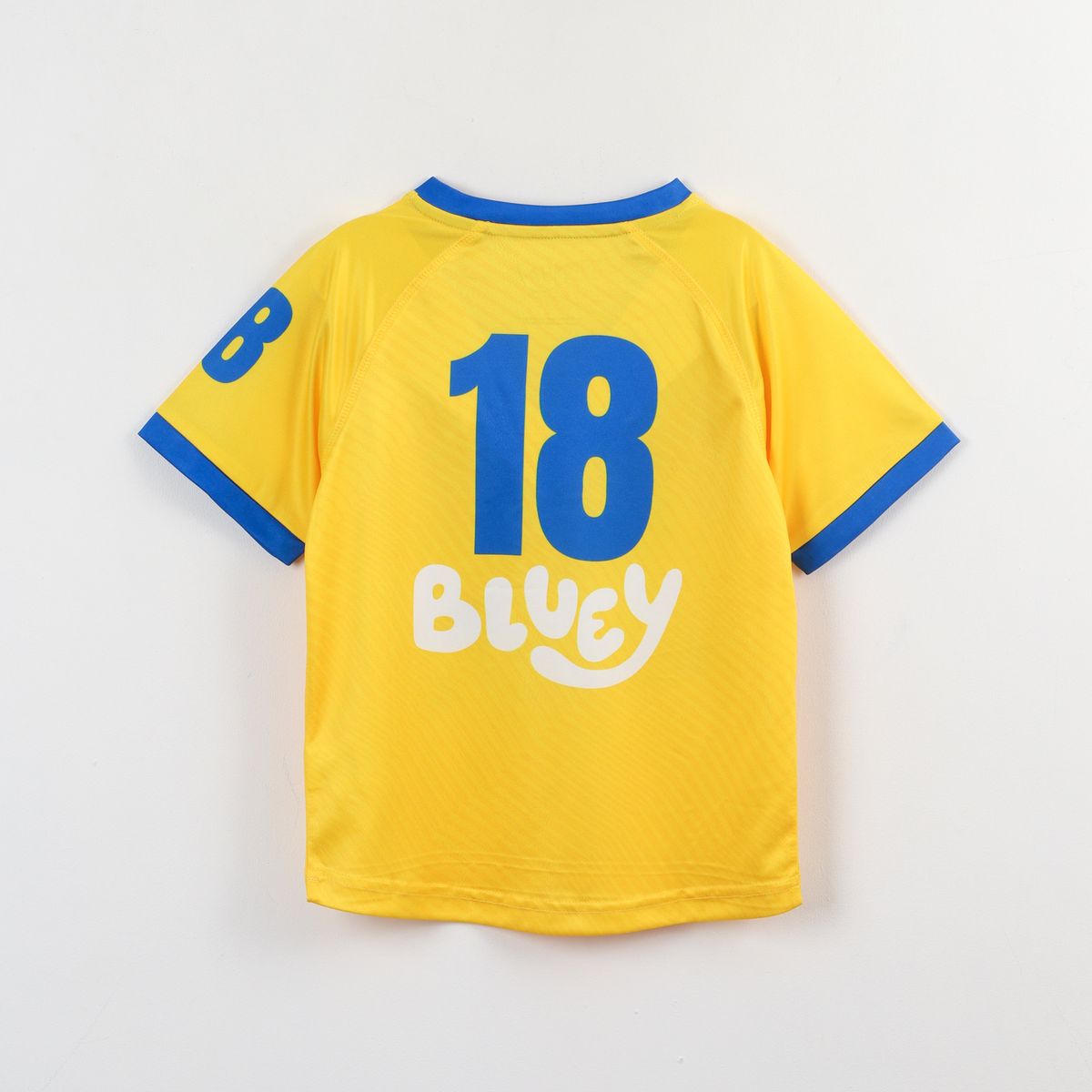 BLUEY - Polera Manga Corta Niño Amarillo Fútbol Bluey