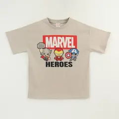 MARVEL - Polera Manga Corta Niño Beige Avengers
