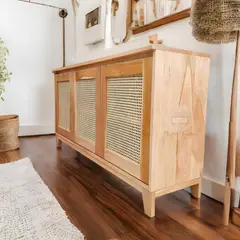 RUSTIC STYLE - BUFFET O RACK LENGANOVA DE MADERA - MUEBLES LORELEY