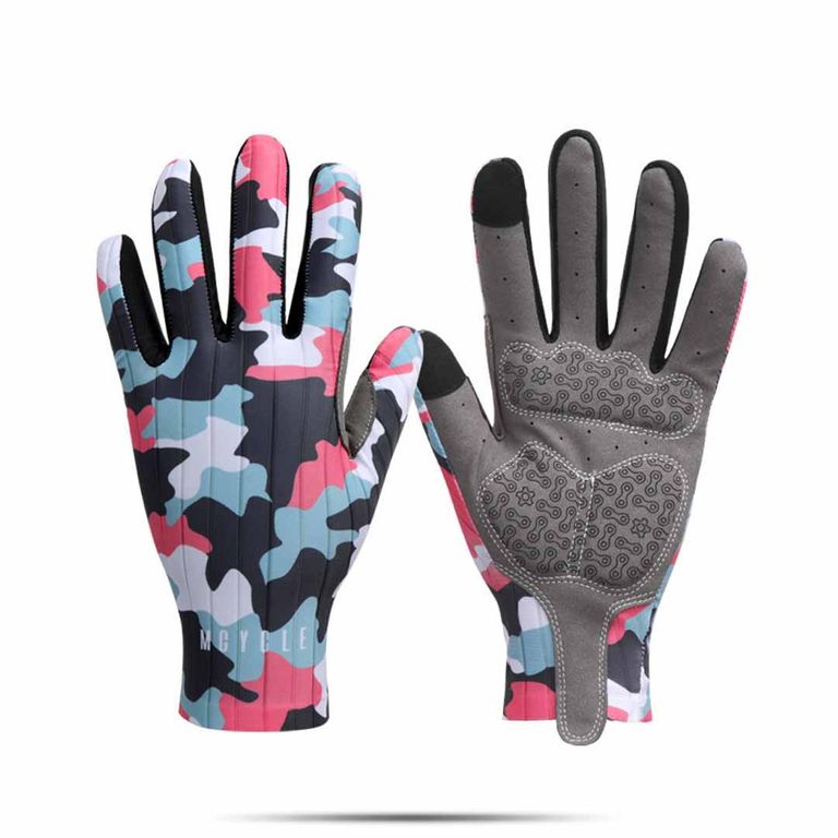 Guante Largo Para Ciclismo Ms003 Rosado Militar Militar L