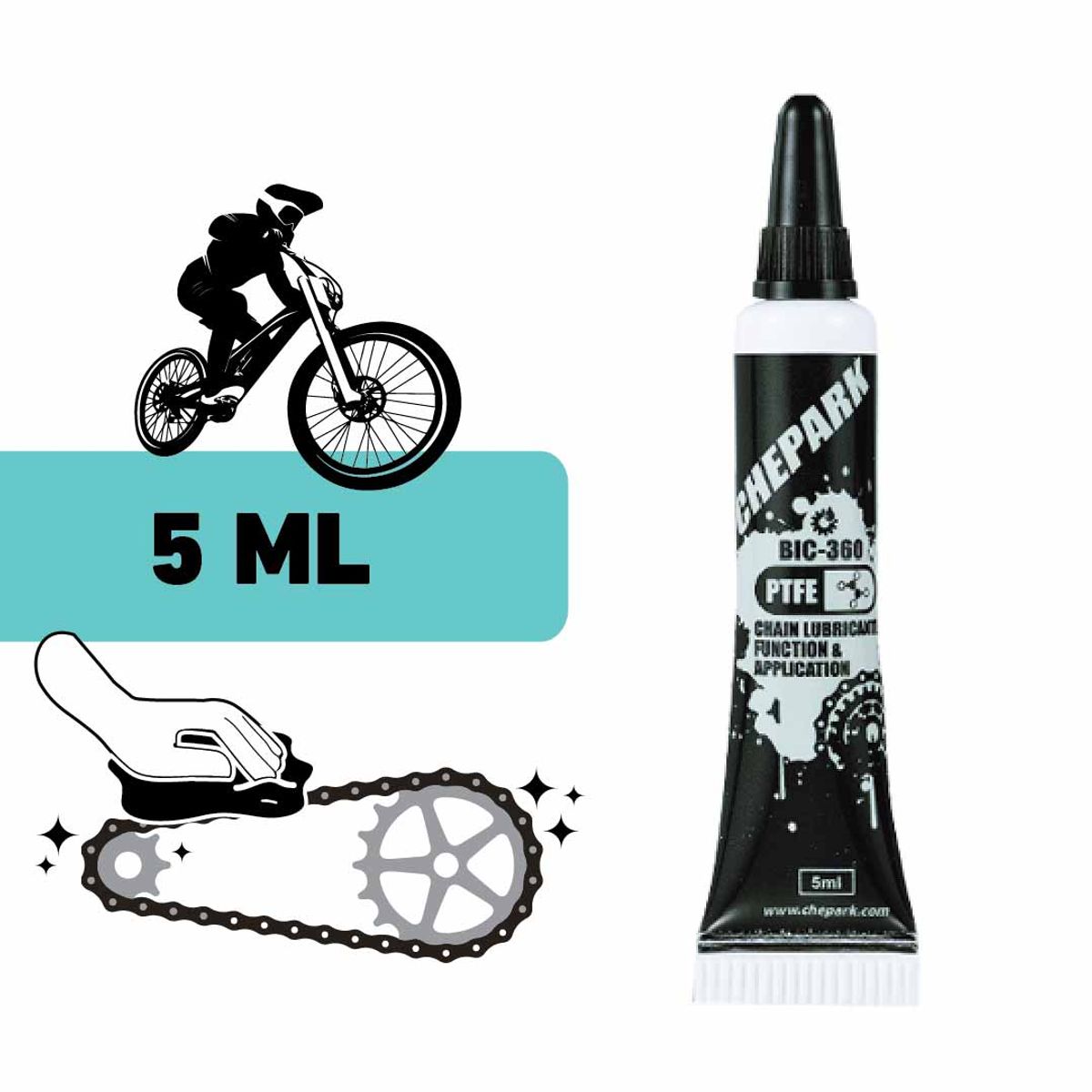 CHEPARK - Lubricante De Teflón 5 Ml Para Bicicleta