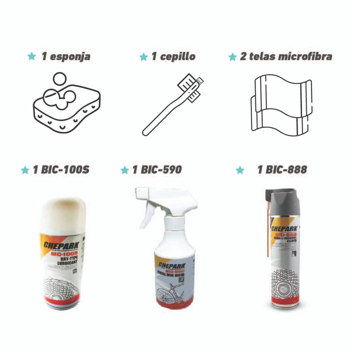 CHEPARK - Kit Mantenimiento De Bicicleta