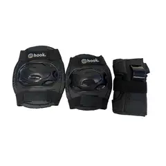 HOOK - Set De Protecciones (rodilla-codo-muñeca) 309 Negra Talla M