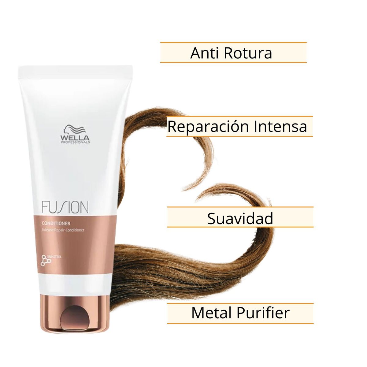 WELLA - Acondicionador Wella Fusion Intense Repair 200ml Hidrata Repara Revitaliza