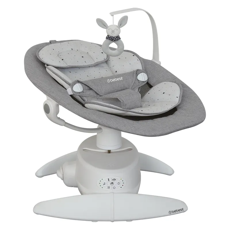 BEBESIT - Silla Nido Bouncer 3D Swing Rocker Gris