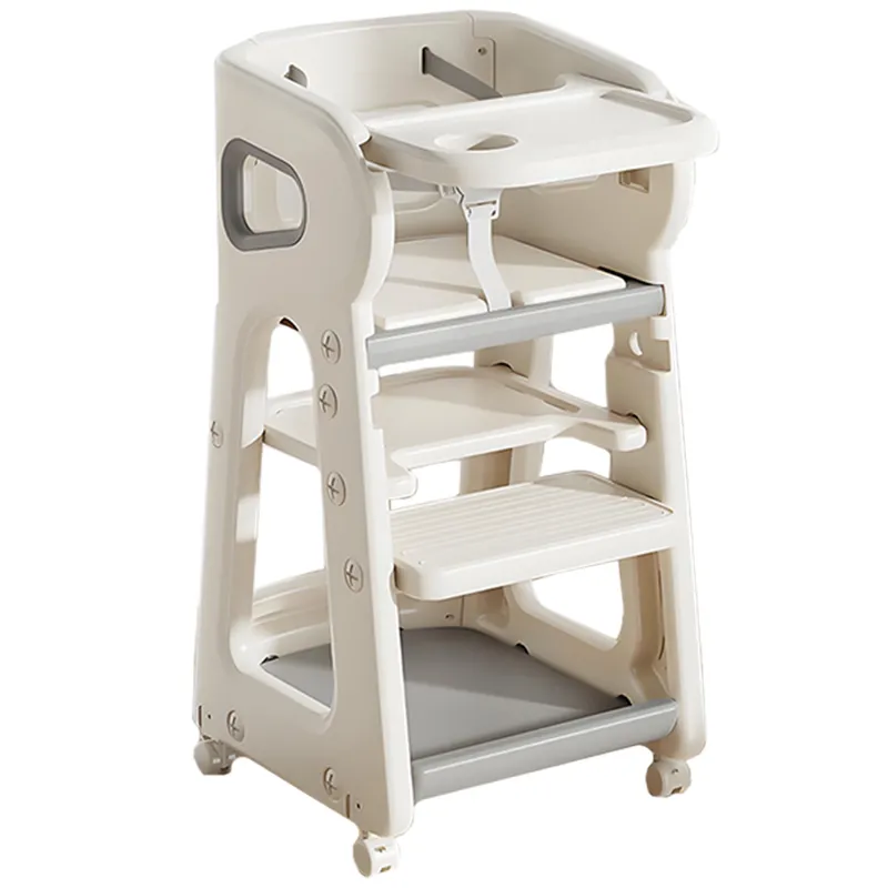 BEBESIT - Silla de Comer para Bebés TidyFeed Blanco Gris