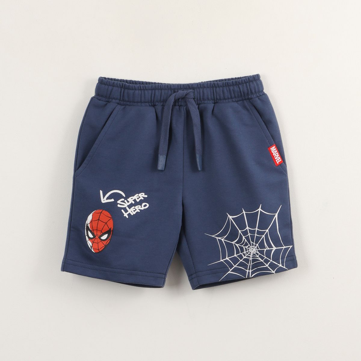 MARVEL - Short Cordón Niño Azul Personaje Spiderman Marvel