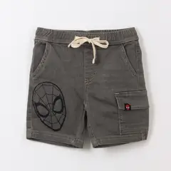 MARVEL - Short Niño Gris Cargo Denim Spiderman