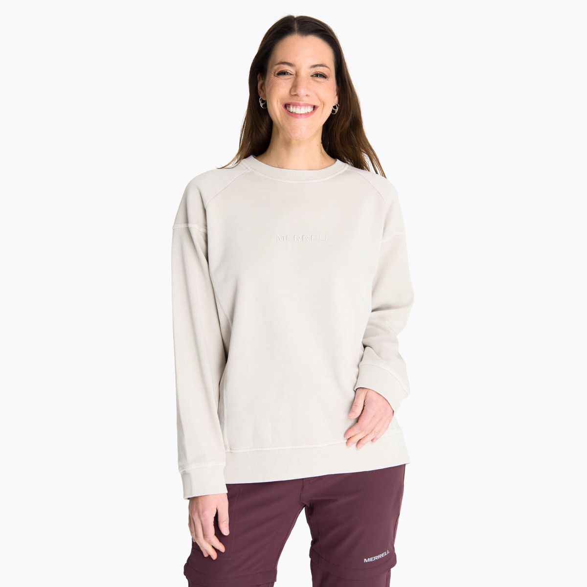 MERRELL - Poleron Mujer Crewneck Pokiha Crema MERRELL