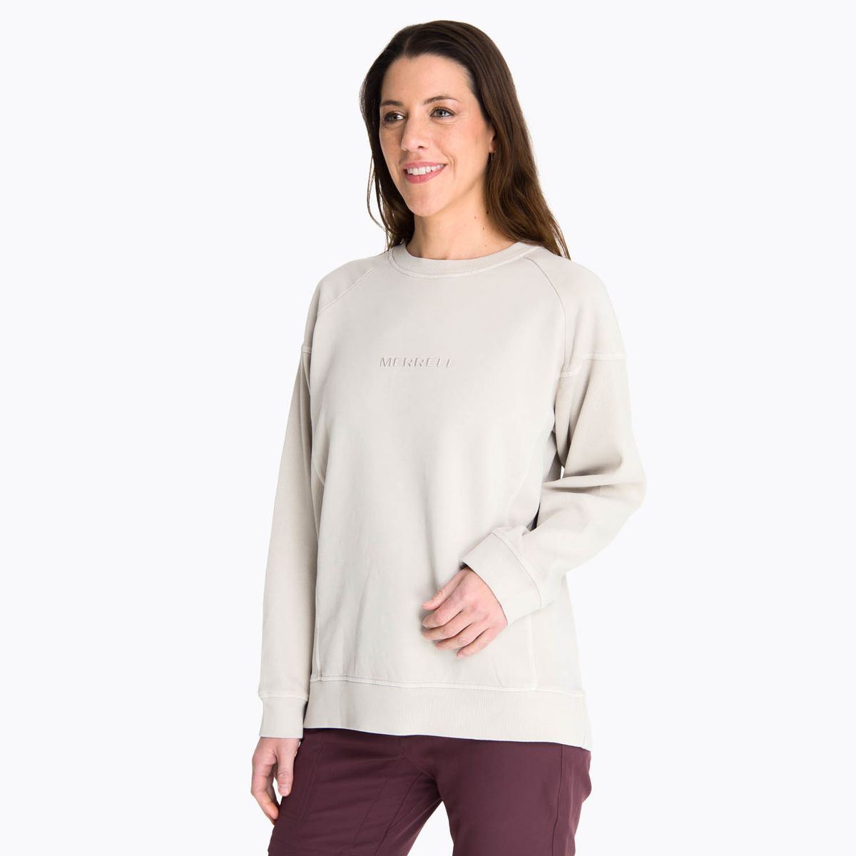 MERRELL - Poleron Mujer Crewneck Pokiha Crema MERRELL