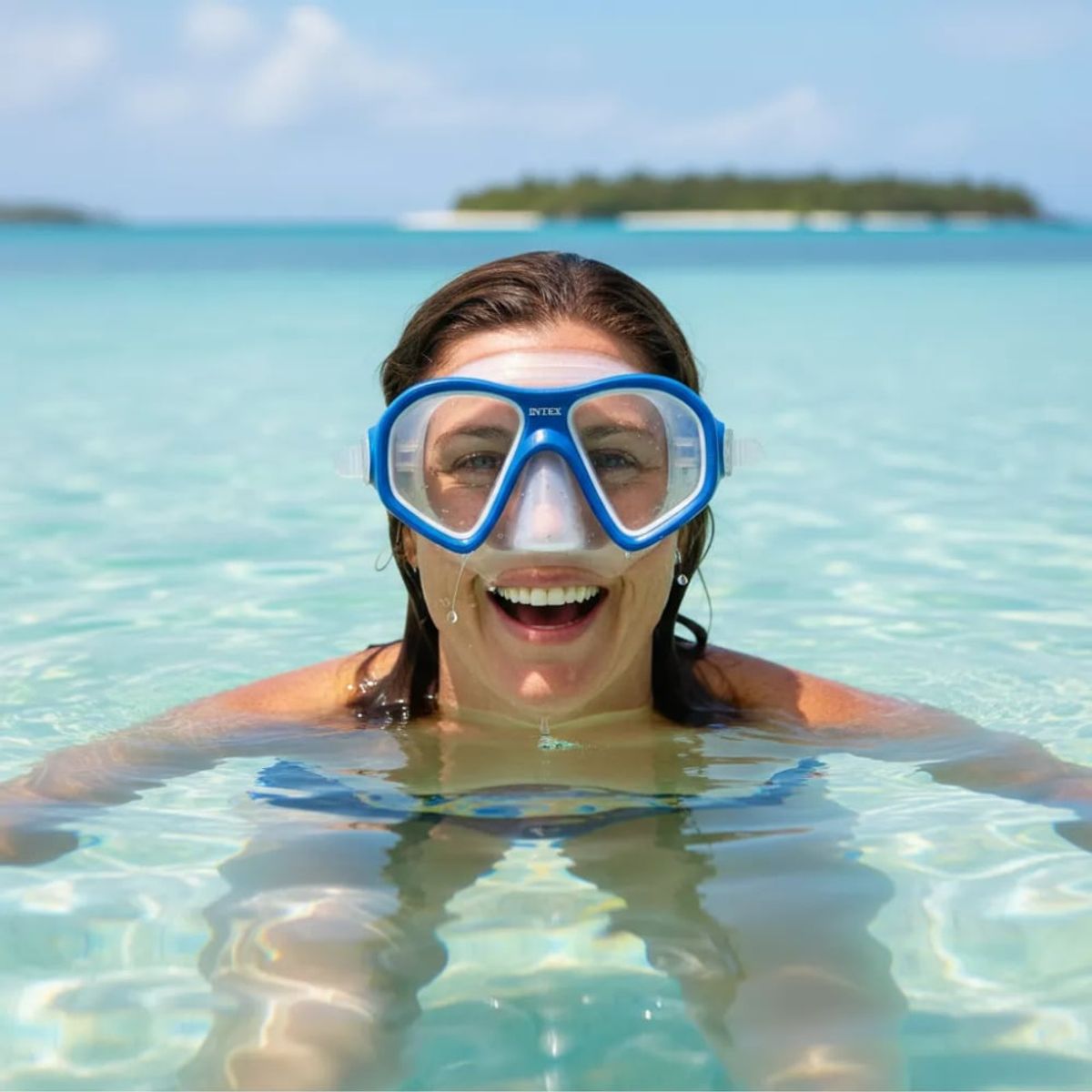 INTEX - Máscara de Buceo Youth INTEX Sea Scan 8 Años +  Lila