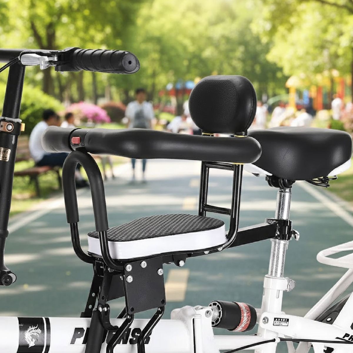 MUNDO ONLINE - Asiento De Niño Para Bicicleta Ajustable Con Mango