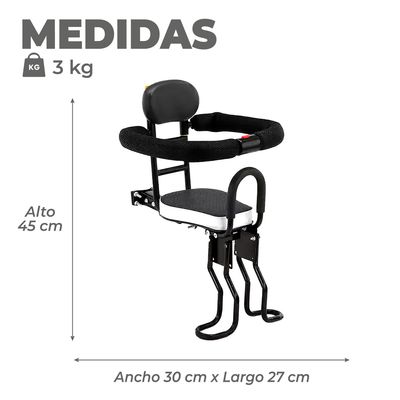 Imagen 2 del producto Asiento De Niño Para Bicicleta Ajustable Con Mango