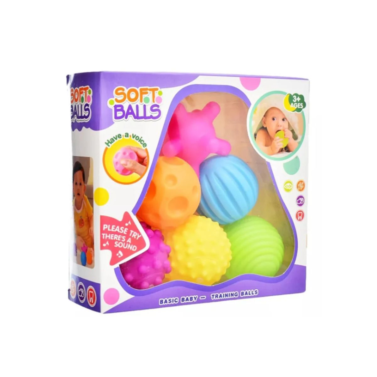 GENERICO - Set de 6 Pelotas Texturizadas Interactivas para Bebes